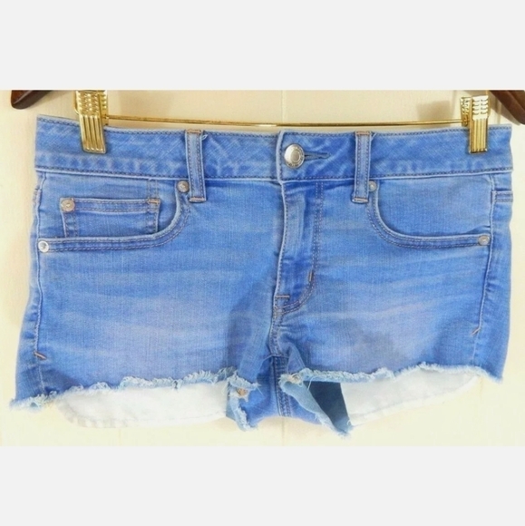 American Eagle Cutoff Shortie Bright Blue - Picture 1 of 3